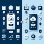 ギガファイル便を使ったスマホとPCでのファイル転送の比較図